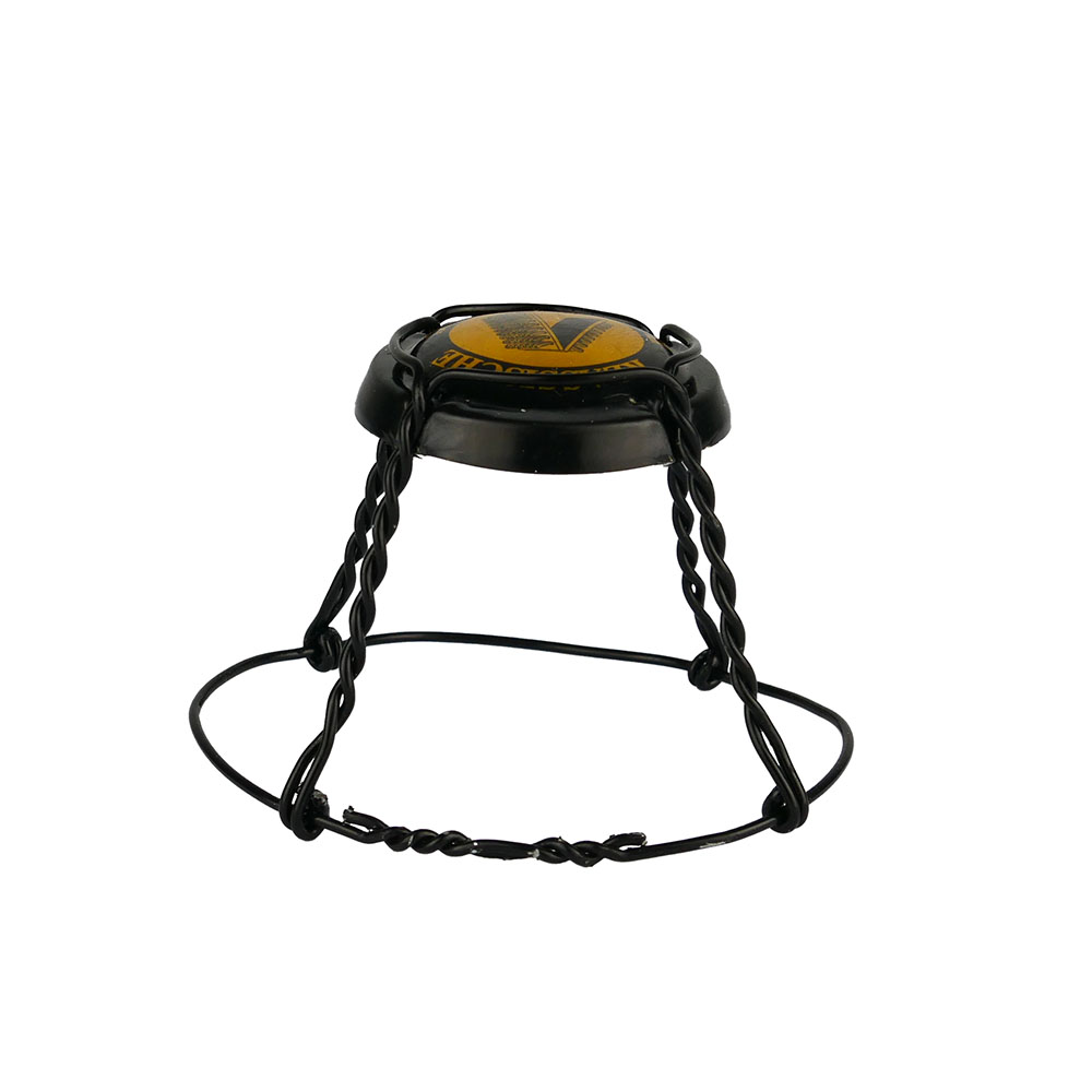 Sektagraffe "Klassische Flaschengärung" Schwarz/Gold VPE100 Sektagraffe "Klassische Flaschengärung" Schwarz/Gold VPE100