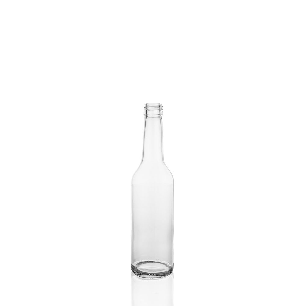 Geradehalsflasche 350 ml, PP28, Weißglas