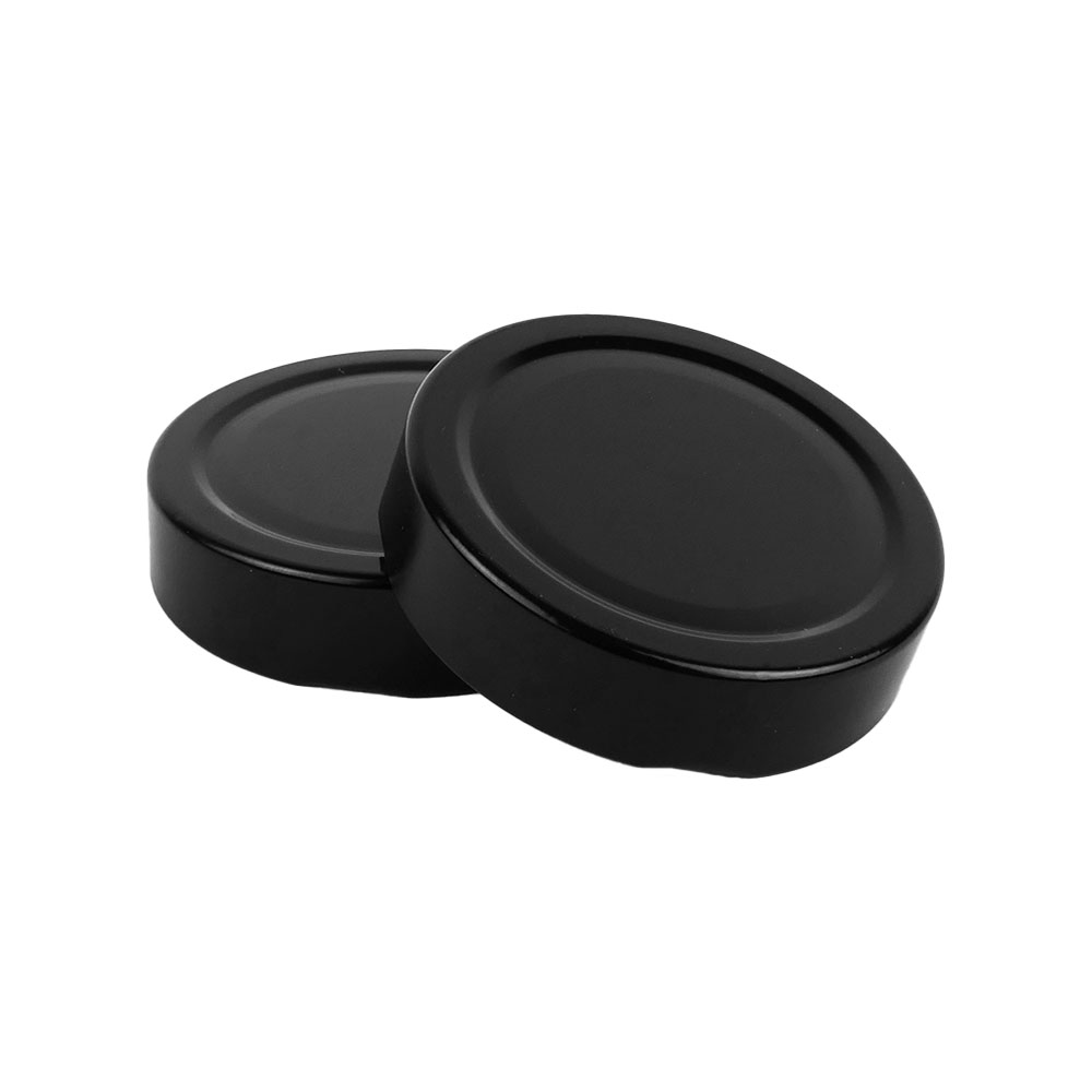 Weithalsdeckel TO58 schwarz Deep, für ölhaltige Produkte geeignet, mit Button Weithalsdeckel TO58 schwarz Deep, für ölhaltige Produkte geeignet, mit Button
