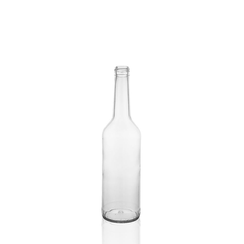 Geradehalsflasche 500 ml, PP28, Weißglas