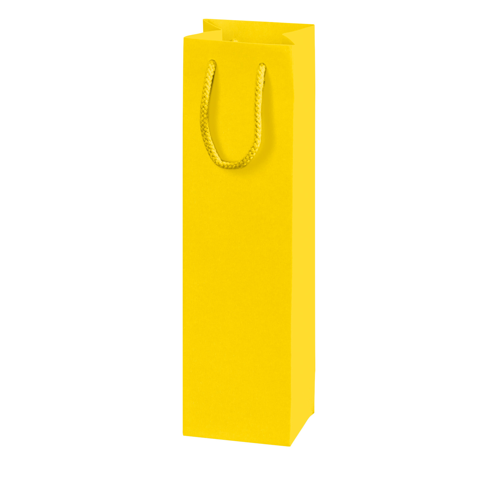 Papiertragetasche Linea Gelb mit Streifenprägung 1er