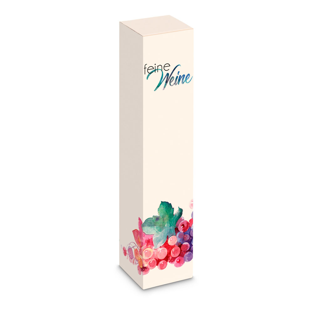 Feine Weine, 1er Faltschachtel für 0.75l Wein 360mm