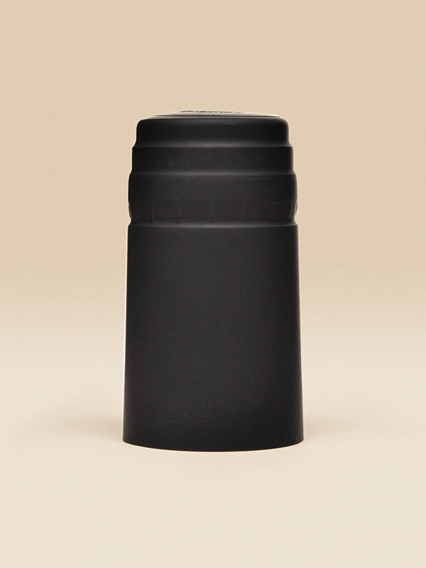 Weinkapsel PVC Kombi 31,3x60mm Tiefschwarz matt