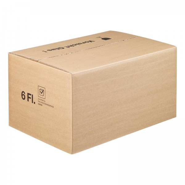 Versandkarton 6er liegend ohne Einlage Versandkarton 6er liegend ohne Einlage