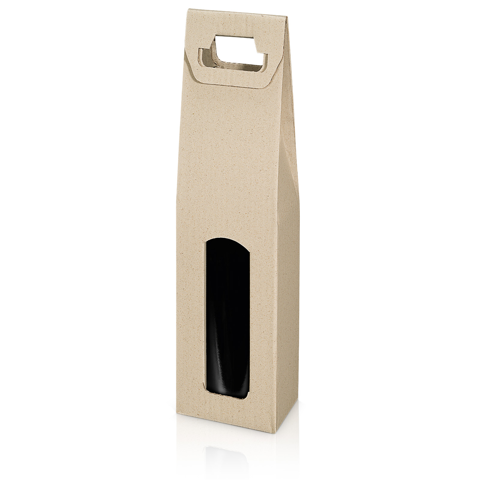 Graspapier, 1er Tragekarton 380mm inkl. GRATIS-AUFKLEBER Ich bin aus Graspapier