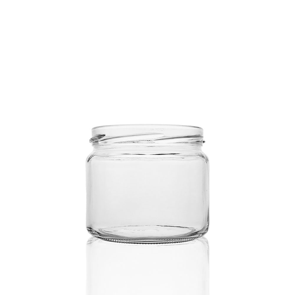 Weithalsglas 330 ml, TO82, Weißglas