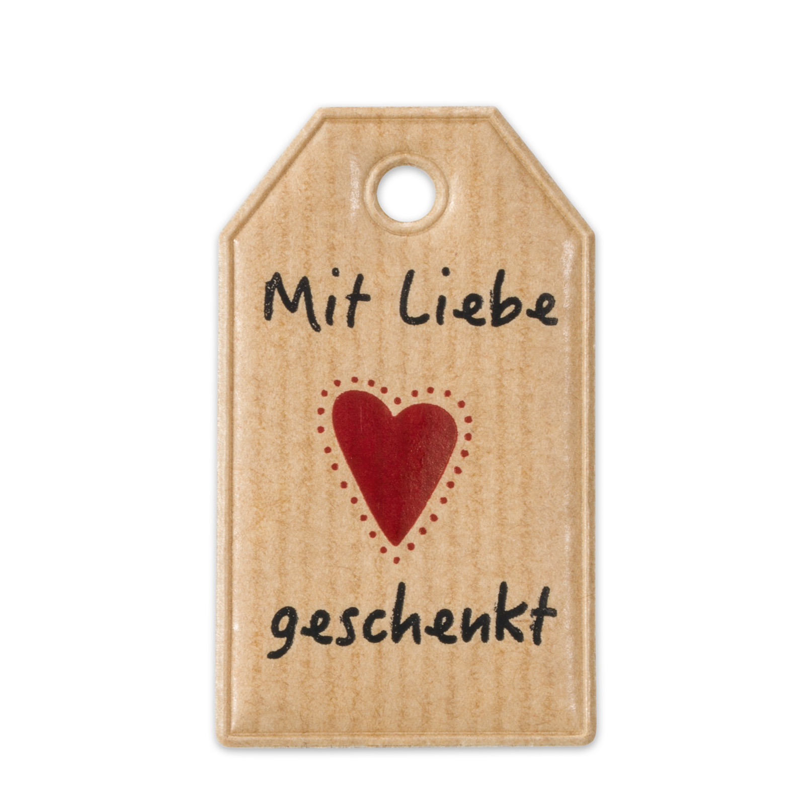 Papieranhänger Herz Natur