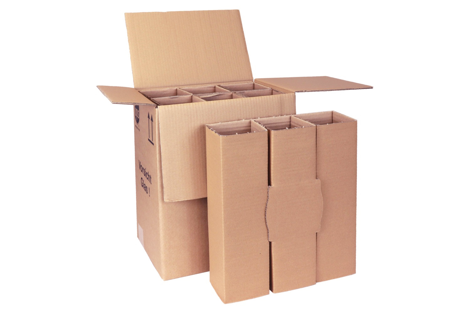 Versandkarton 6er mit Einlagen Versandkarton 6er mit Einlagen