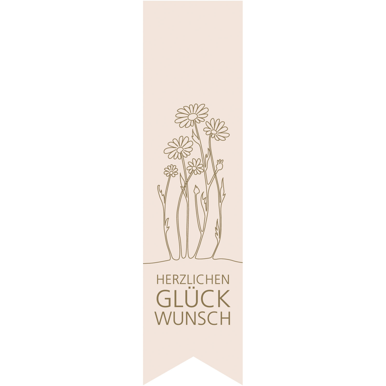 Klebeetikett Fahne Glückwunsch