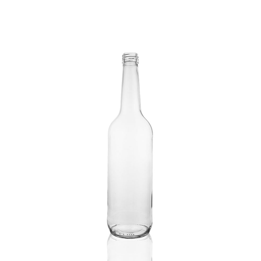 Geradehalsflasche 700 ml, PP28, Weißglas