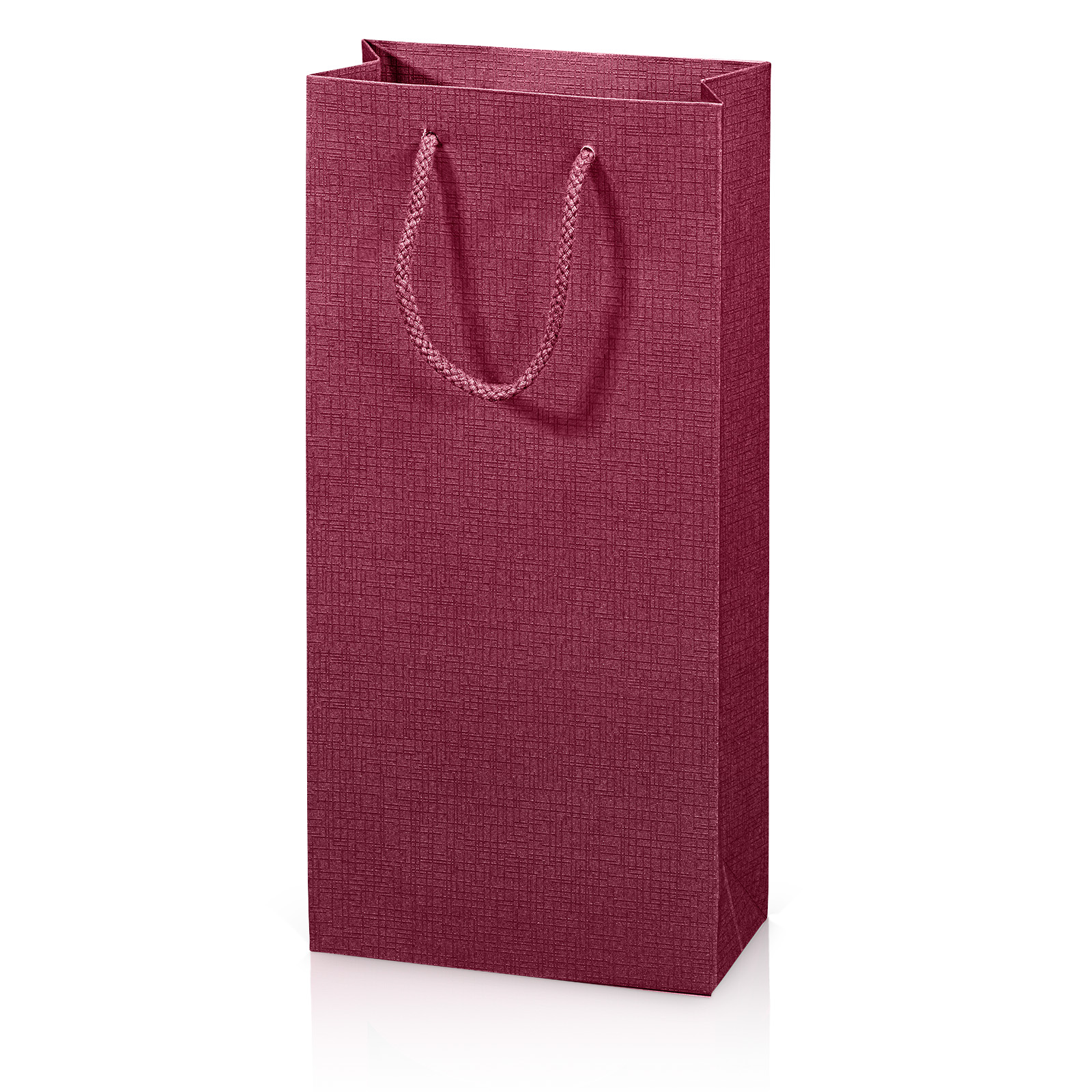 Papiertragetasche Satina Bordeaux 2er mit Strukturprägung Papiertragetasche Satina Bordeaux 2er mit Strukturprägung