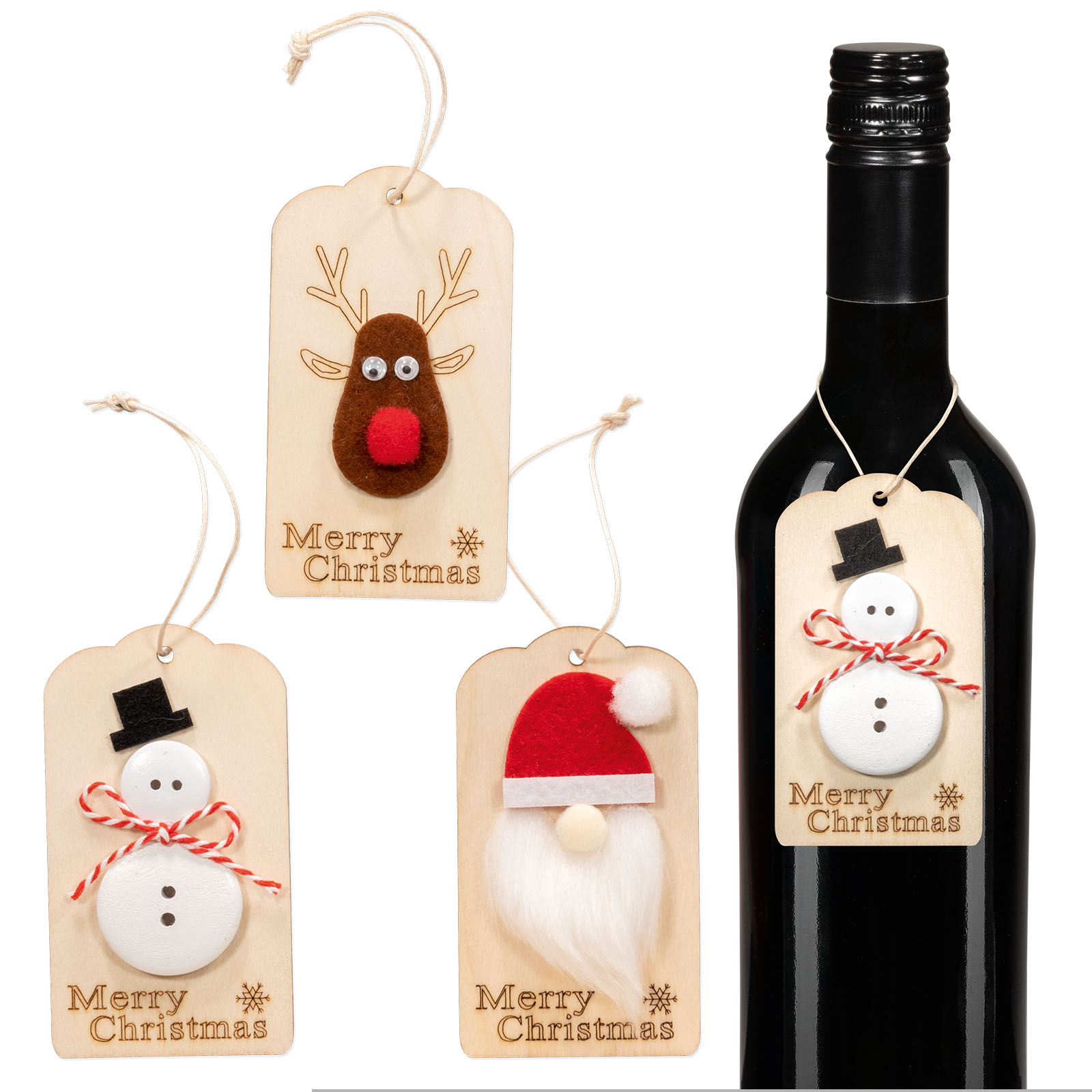 Anhänger  Weihnachtsgruß Natur/Bunt Anhänger  Weihnachtsgruß Natur/Bunt