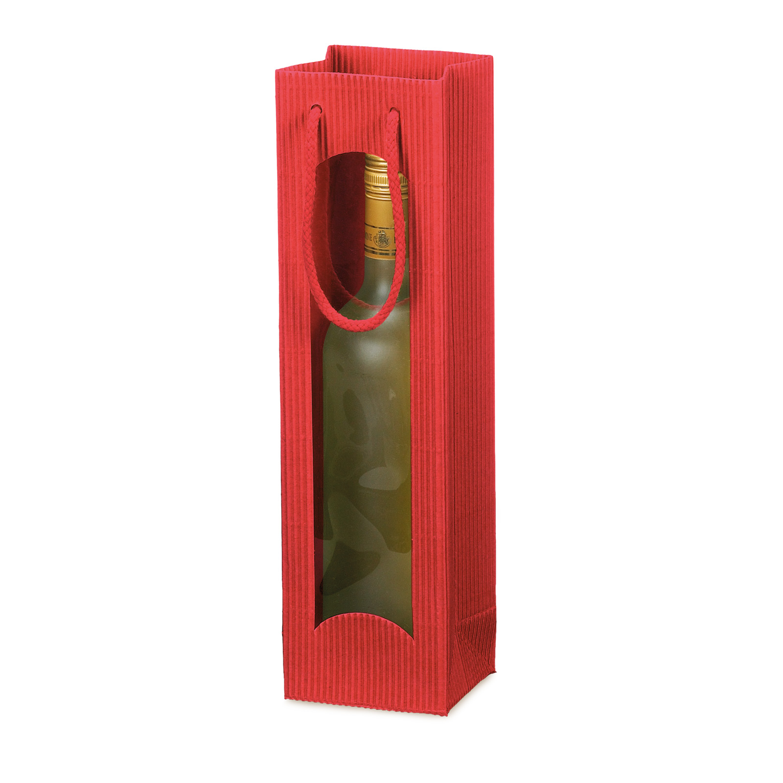 Tragetasche Rot offene Welle mit Fenster 1er